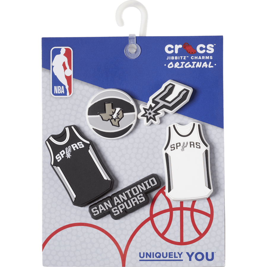 Women|Men|Jibbitz™ Charms NBA San Antonio Spurs 5 Pack Jibbitz™ charms | Crocs Discount