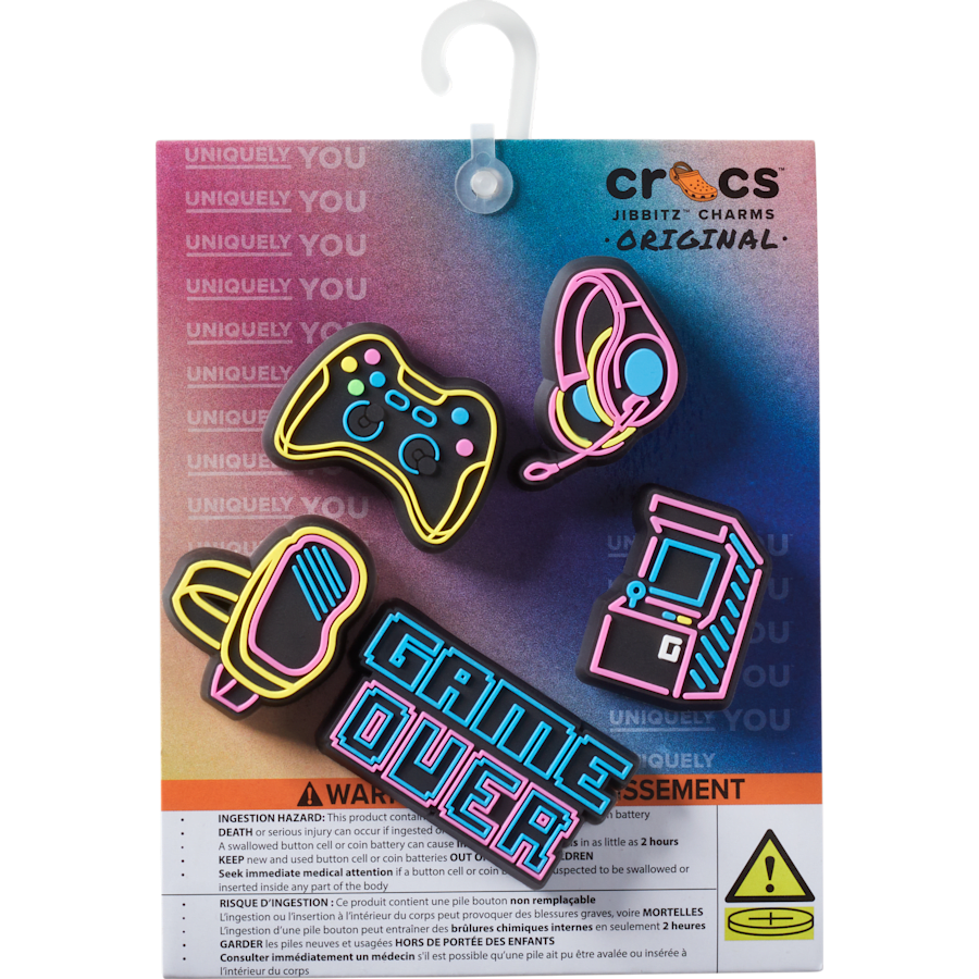 Women|Men|Jibbitz™ Charms Lights Up Neon Gamer 5 Pack Jibbitz™ charms | Crocs