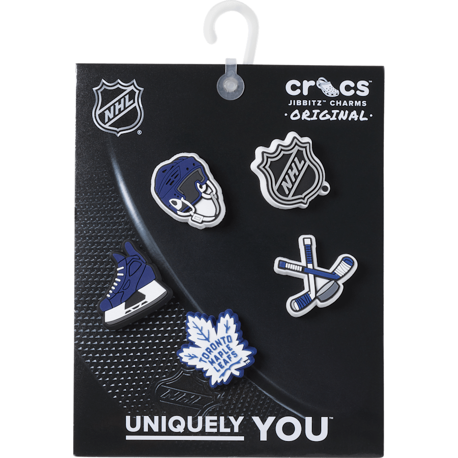 Women|Men|Jibbitz™ Charms NHL® Toronto Maple Leafs® 5 Pack Jibbitz™ charms | Crocs Outlet