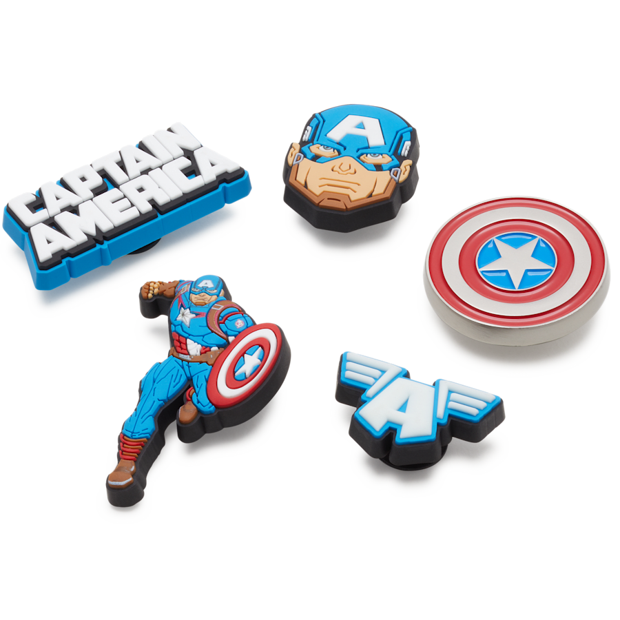 Women|Men|Kids|Jibbitz™ Charms Captain America 5 Pack Jibbitz™ charms | Crocs For sale