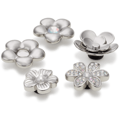 Women|Men|Jibbitz™ Charms Monochrome Slvr Flwrs 5 Pack Jibbitz™ charms | Crocs us