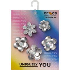 Women|Men|Jibbitz™ Charms Monochrome Slvr Flwrs 5 Pack Jibbitz™ charms | Crocs us