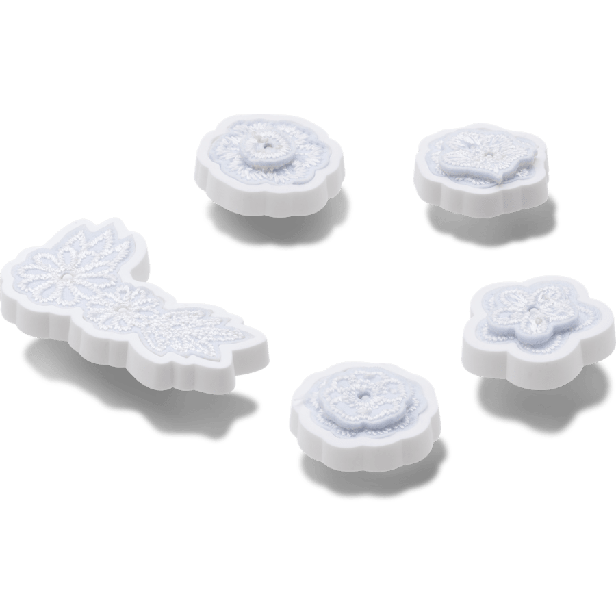 Women|Men|Jibbitz™ Charms White Elegant Floral 5 Pack Jibbitz™ charms | Crocs Online