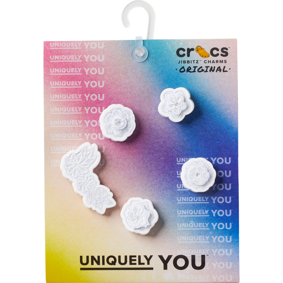 Women|Men|Jibbitz™ Charms White Elegant Floral 5 Pack Jibbitz™ charms | Crocs Online