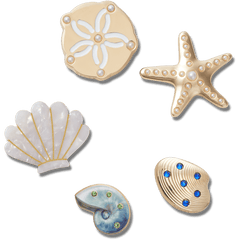 Women|Men|Jibbitz™ Charms Gold Seashell 5 Pack Jibbitz™ charms | Crocs us