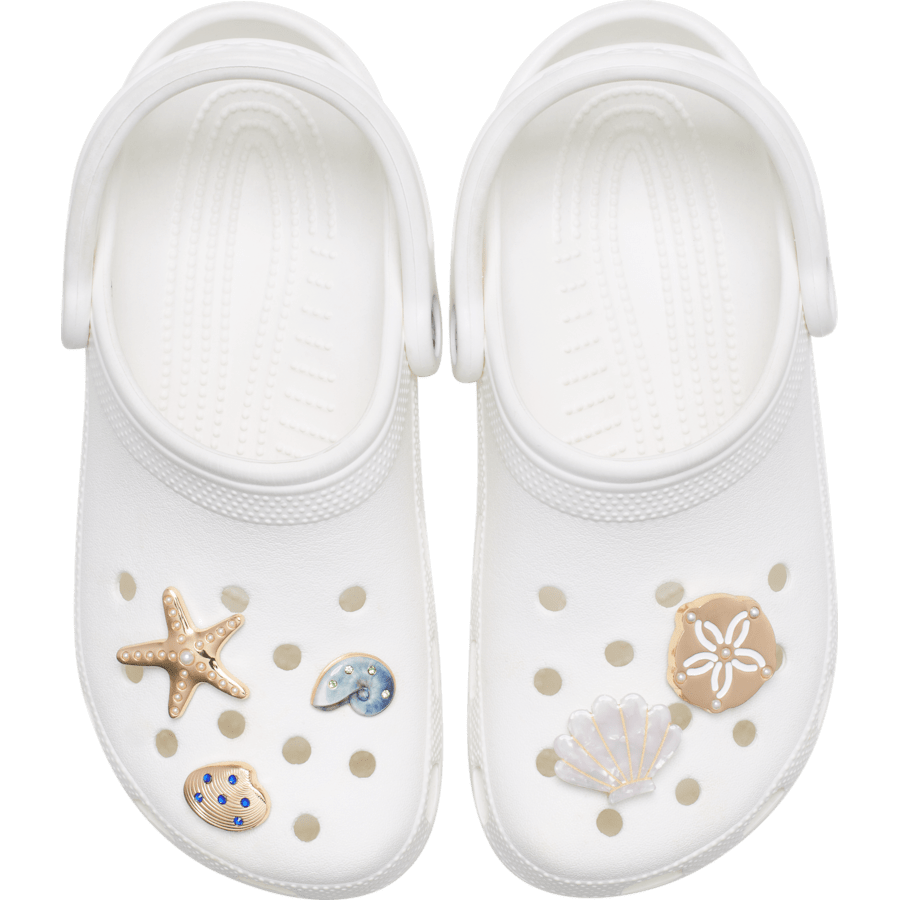 Women|Men|Jibbitz™ Charms Gold Seashell 5 Pack Jibbitz™ charms | Crocs us