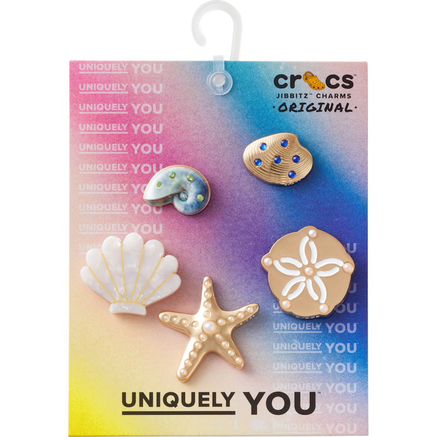 Women|Men|Jibbitz™ Charms Gold Seashell 5 Pack Jibbitz™ charms | Crocs us