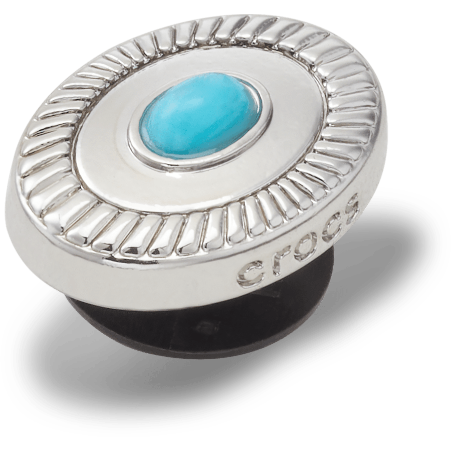 Women|Men|Jibbitz™ Charms Silver Turquoise Emblem Jibbitz™ charms | Crocs us