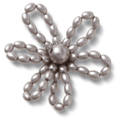Women|Men|Jibbitz™ Charms Grey Pearl Beaded Daisy Jibbitz™ charms | Crocs Outlet