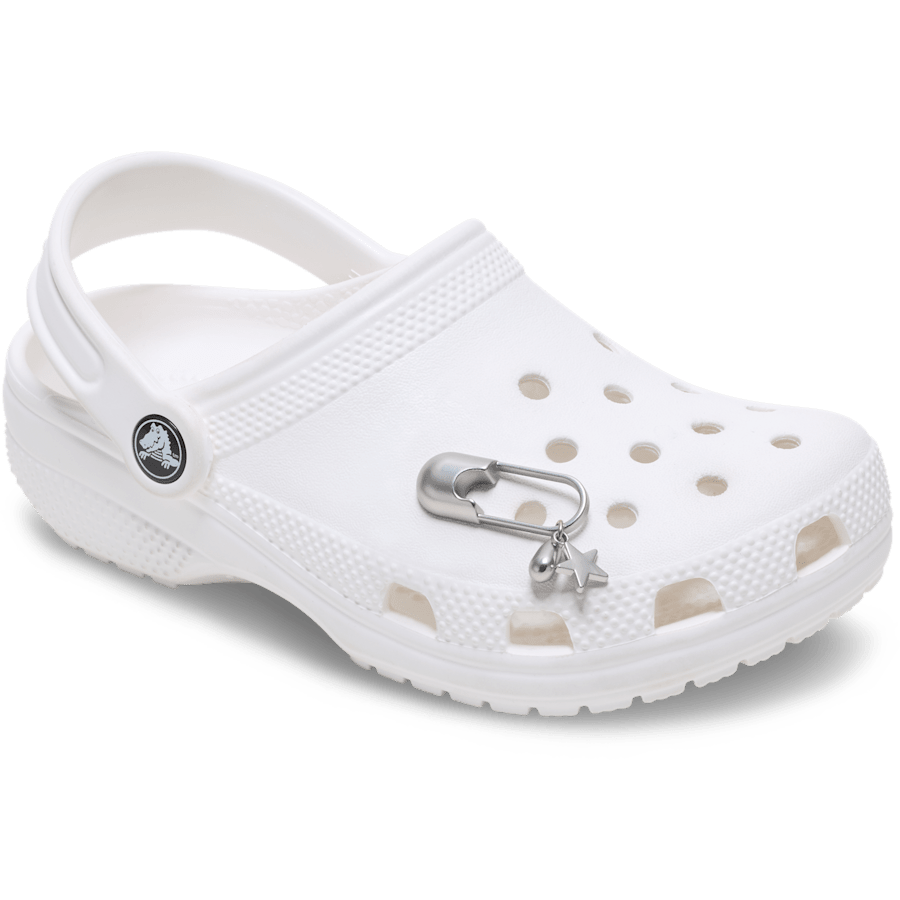 Women|Men|Jibbitz™ Charms Silver Meta Safety Pin Jibbitz™ charms | Crocs Online