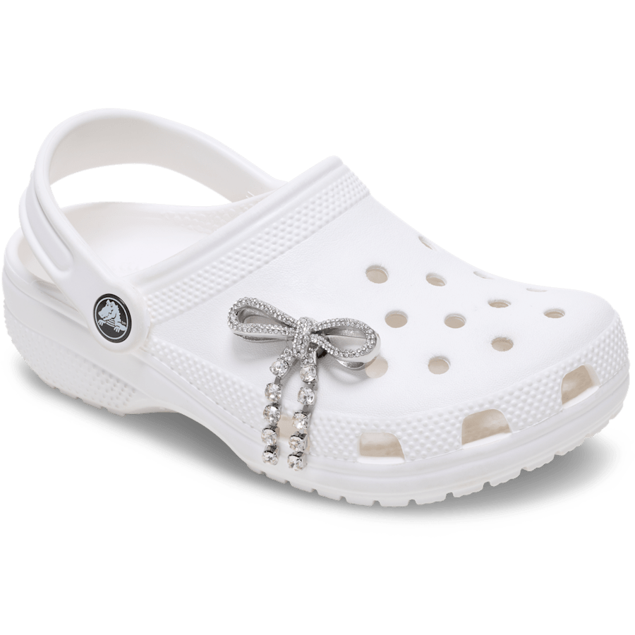 Women|Men|Jibbitz™ Charms Silver Gem Bow Jibbitz™ charms | Crocs Online