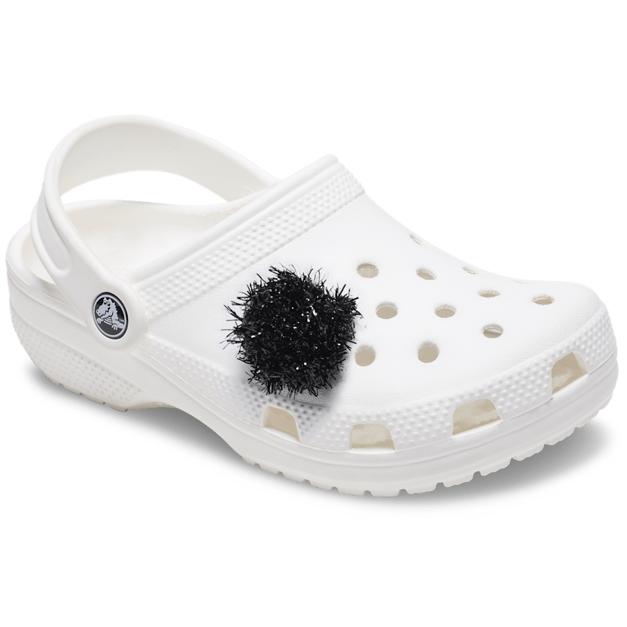 Women|Men Black Tinsel Pom Jibbitz™ charms | Crocs For sale