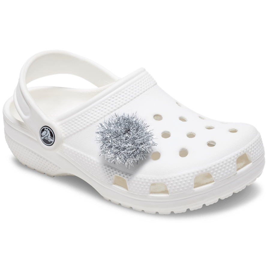 Women|Men|Jibbitz™ Charms Silver Tinsel Pom Jibbitz™ charms | Crocs