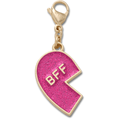 Women|Men|Kids|Jibbitz™ Charms Pink Glitter BFF Charm Left Jibbitz Shoe Charm | Crocs us
