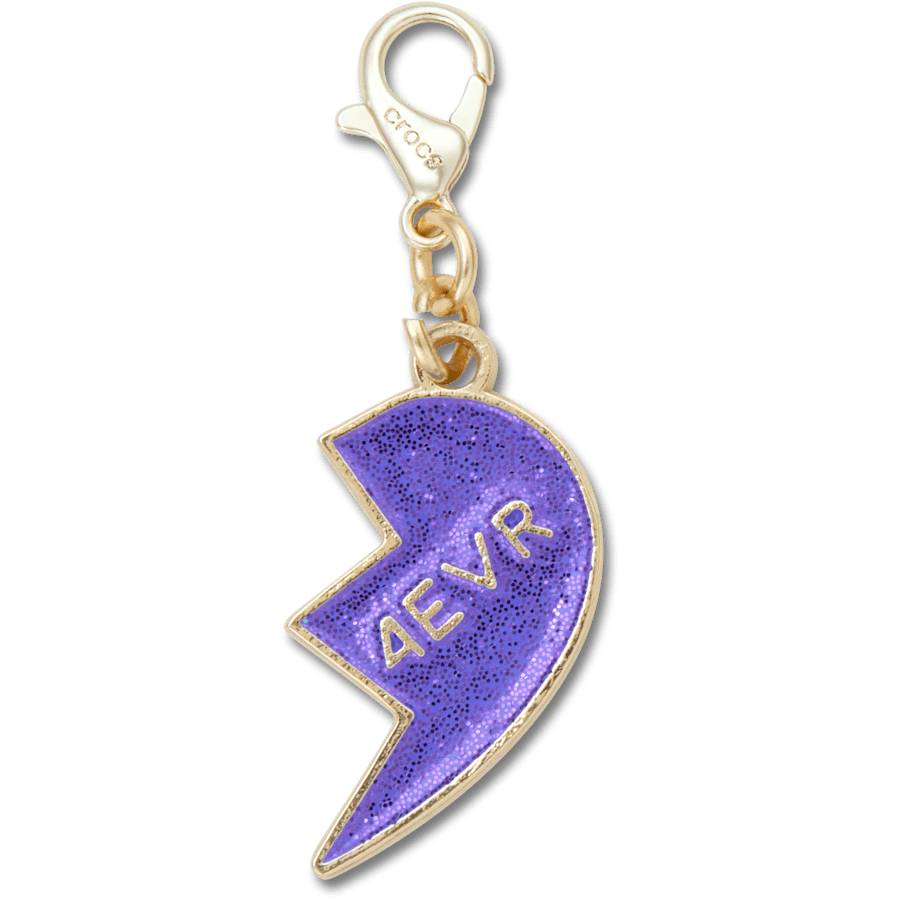 Women|Men|Kids|Jibbitz™ Charms Purple Glitter BFF Charm Right Jibbitz Shoe Charm | Crocs For sale