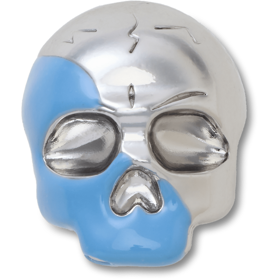 Women|Men Silver and Blue Enamel Skull Jibbitz™ charms | Crocs Outlet