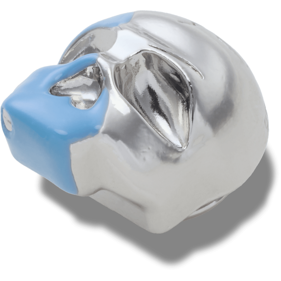 Women|Men Silver and Blue Enamel Skull Jibbitz™ charms | Crocs Outlet