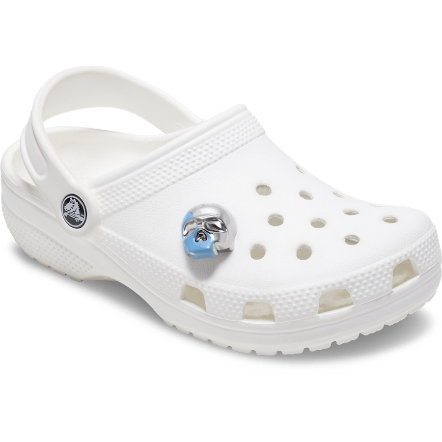 Women|Men Silver and Blue Enamel Skull Jibbitz™ charms | Crocs Outlet