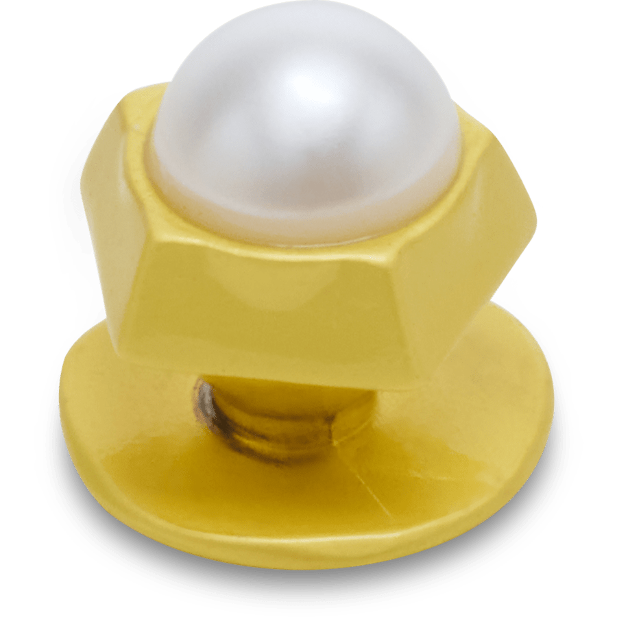 Women|Men|Jibbitz™ Charms Gold Pentagon Pearl Jibbitz™ charms | Crocs Sale