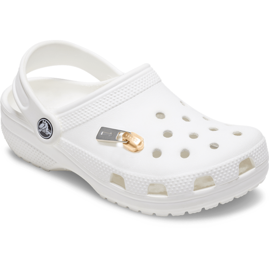 Women|Men Gold and Silver Zipper Jibbitz™ charms | Crocs Discount