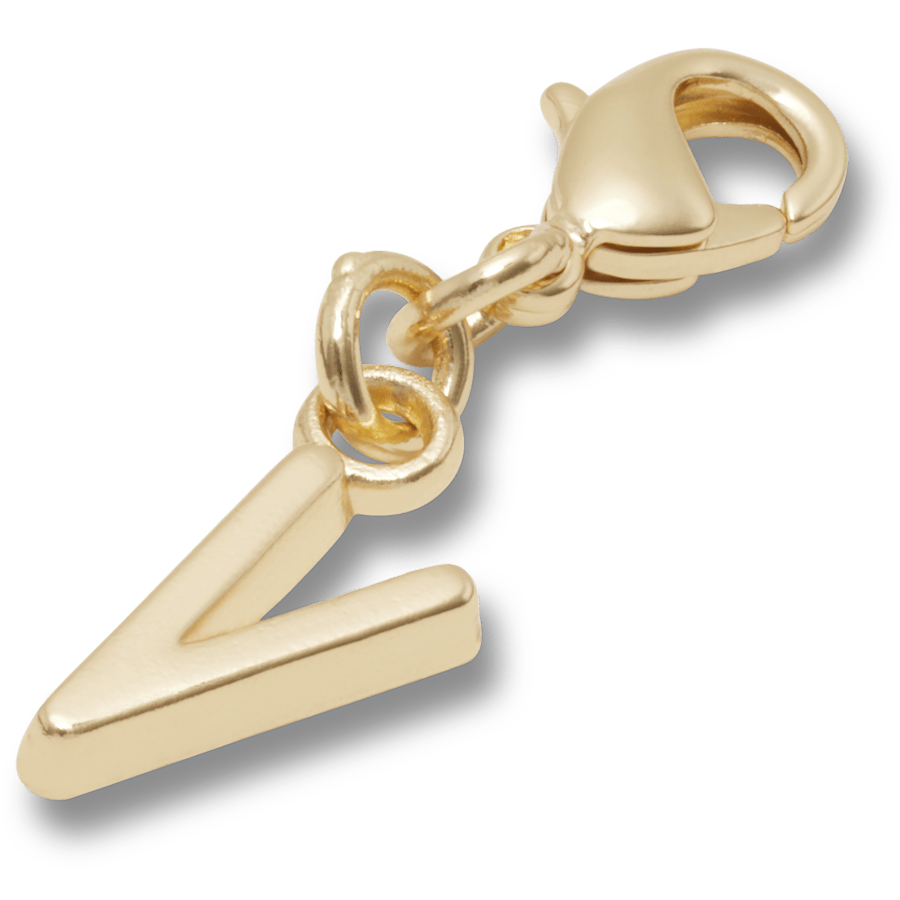 Women|Men|Kids|Jibbitz™ Charms Gold Letter V Charm Jibbitz™ charms | Crocs Sale