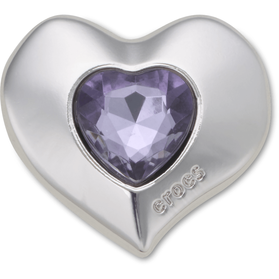 Women|Men|Jibbitz™ Charms SilverandPurple SMT Gem Heart Jibbitz™ charms | Crocs For sale
