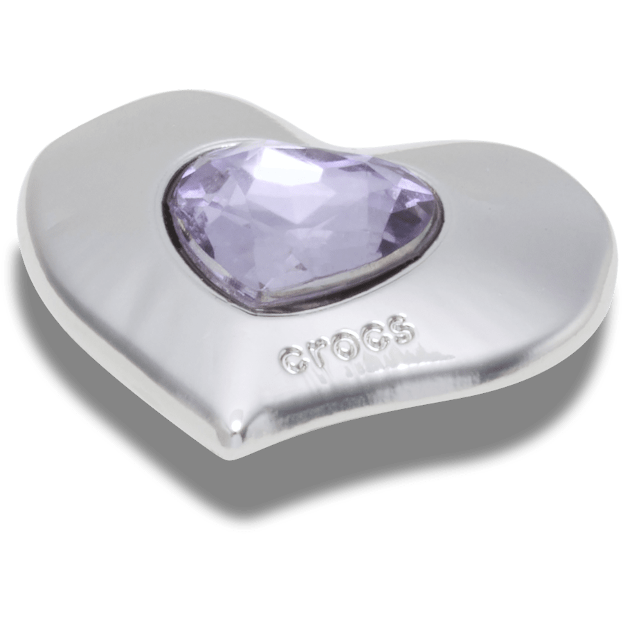 Women|Men|Jibbitz™ Charms SilverandPurple SMT Gem Heart Jibbitz™ charms | Crocs For sale