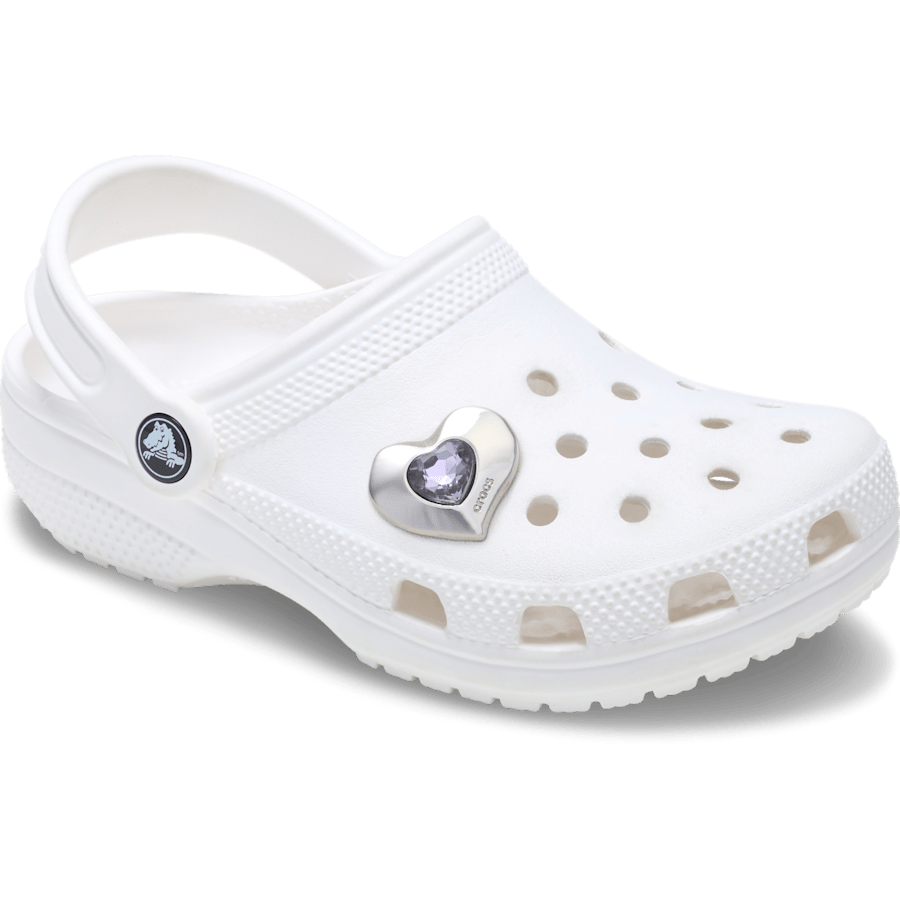 Women|Men|Jibbitz™ Charms SilverandPurple SMT Gem Heart Jibbitz™ charms | Crocs For sale