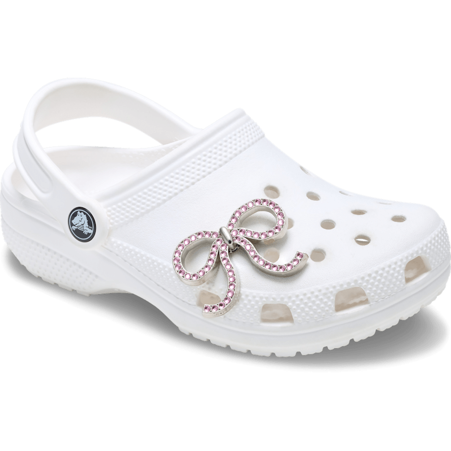 Women|Men|Jibbitz™ Charms Pink Glittery Bow Jibbitz™ charms | Crocs Online