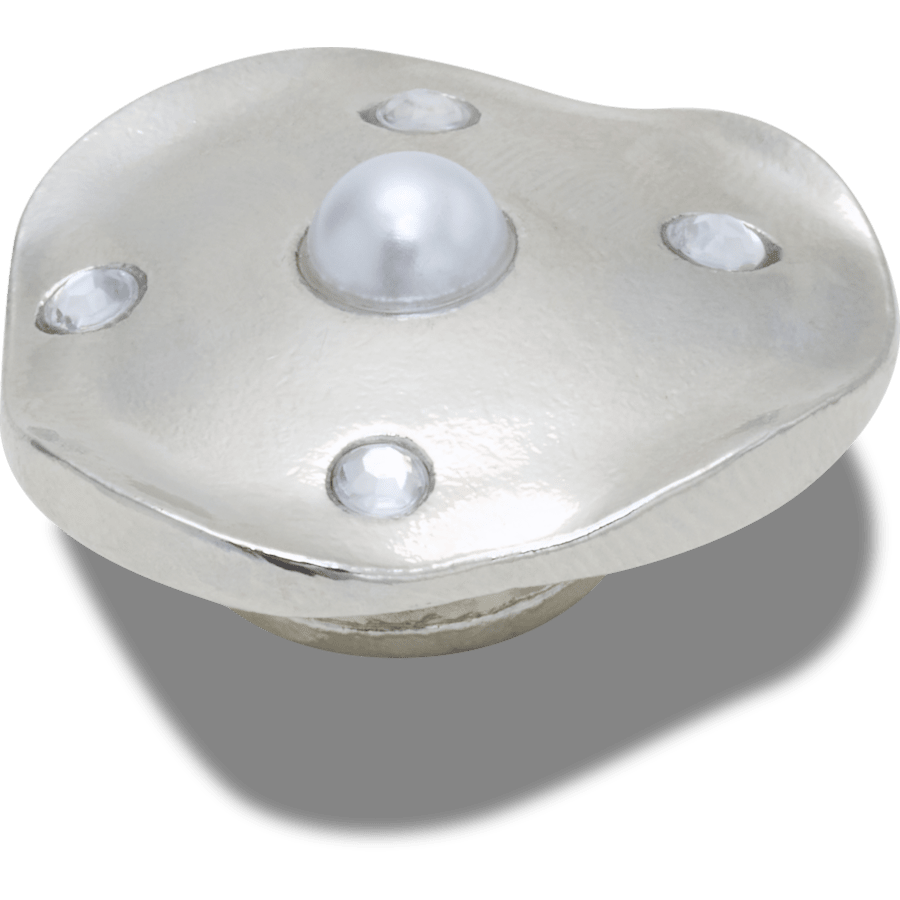 Women|Men|Jibbitz™ Charms Silver and Pearl Disc Jibbitz™ charms | Crocs