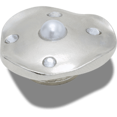 Women|Men|Jibbitz™ Charms Silver and Pearl Disc Jibbitz™ charms | Crocs