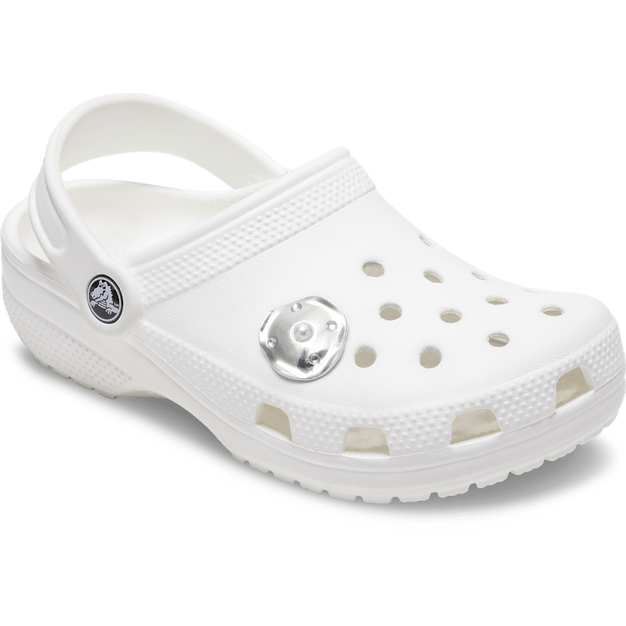 Women|Men|Jibbitz™ Charms Silver and Pearl Disc Jibbitz™ charms | Crocs