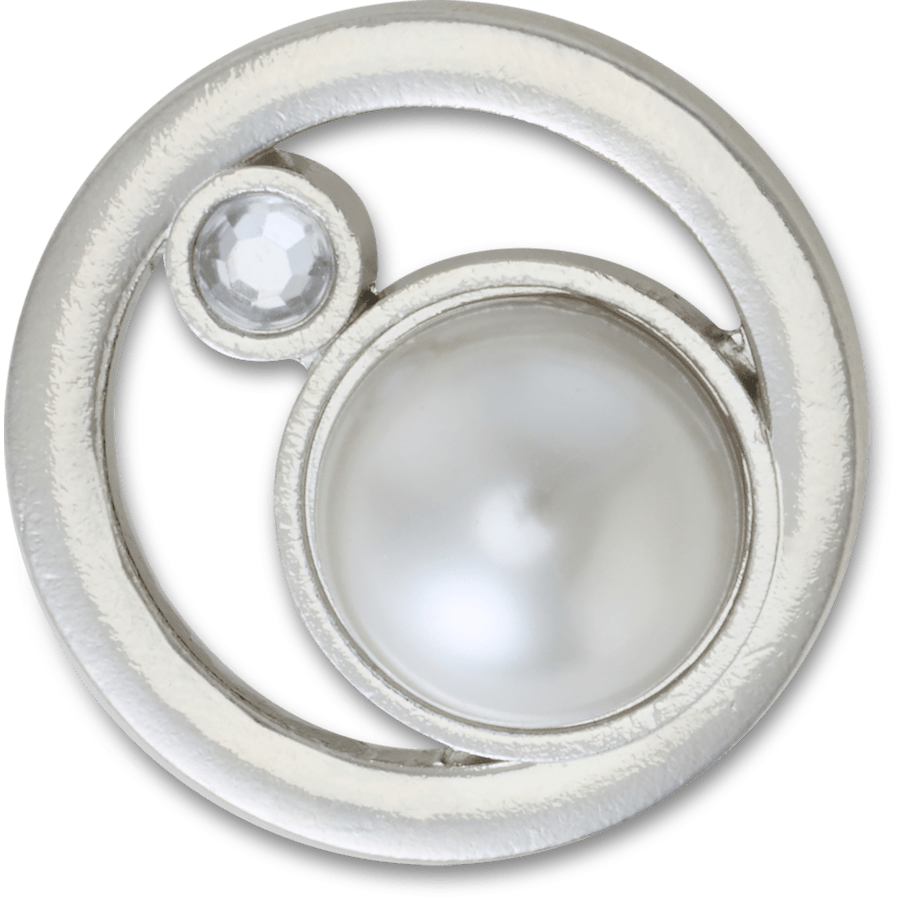 Women|Men|Jibbitz™ Charms Silver Ring With Pearl Jibbitz™ charms | Crocs Online