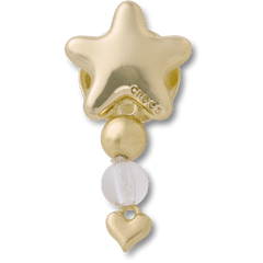 Women|Men|Jibbitz™ Charms Gold Star with Heart Dangle Jibbitz™ charms | Crocs Online
