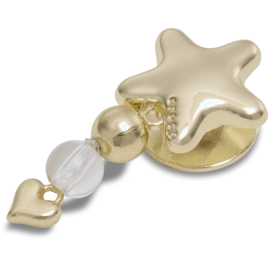 Women|Men|Jibbitz™ Charms Gold Star with Heart Dangle Jibbitz™ charms | Crocs Online