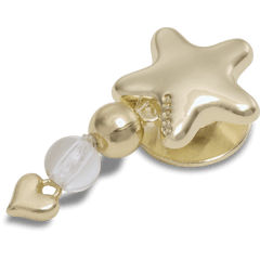 Women|Men|Jibbitz™ Charms Gold Star with Heart Dangle Jibbitz™ charms | Crocs Online