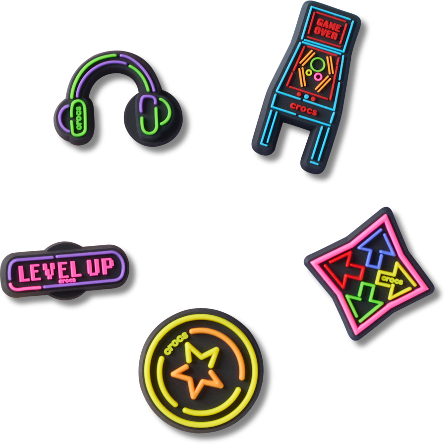 Women|Men|Jibbitz™ Charms Level Up Gamer 5 Pack Jibbitz™ charms | Crocs On sale