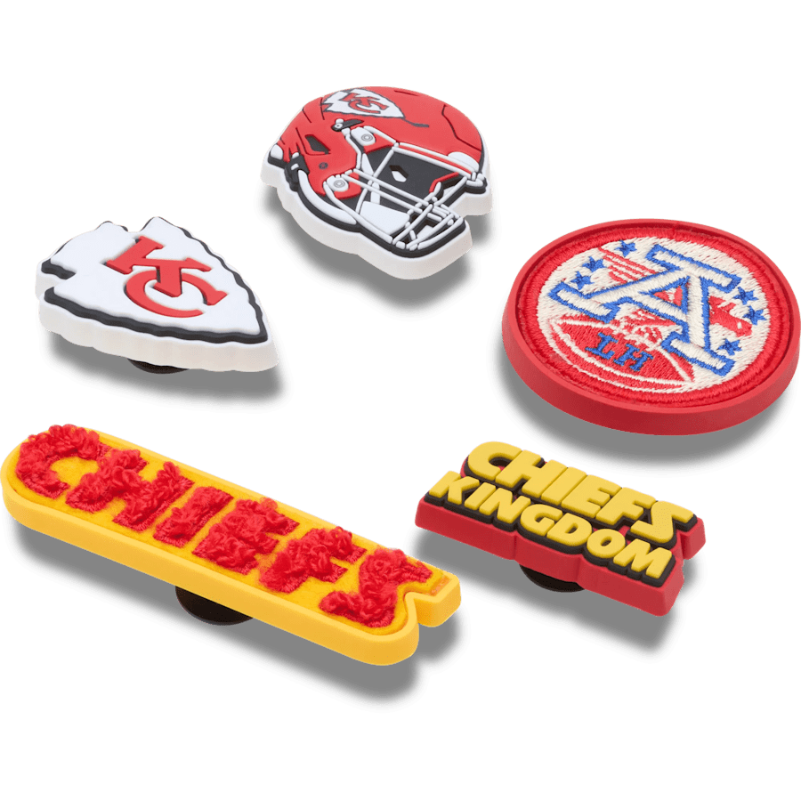 Women|Men|Jibbitz™ Charms NFL Kansas City Chiefs 5 Pack Jibbitz Shoe Charm | Crocs On sale