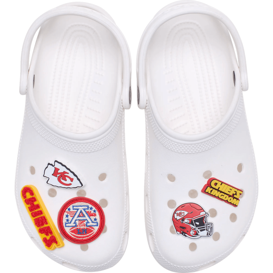 Women|Men|Jibbitz™ Charms NFL Kansas City Chiefs 5 Pack Jibbitz Shoe Charm | Crocs On sale