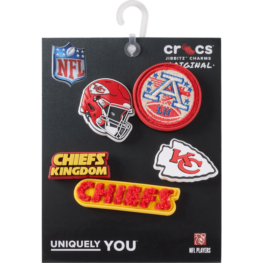 Women|Men|Jibbitz™ Charms NFL Kansas City Chiefs 5 Pack Jibbitz Shoe Charm | Crocs On sale