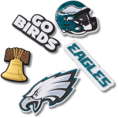 Women|Men|Jibbitz™ Charms NFL Philadelphia Eagles 5 Pack Jibbitz Shoe Charm | Crocs Near me
