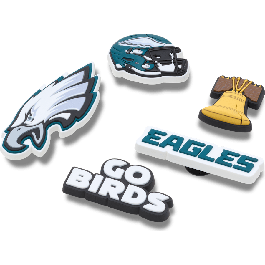 Women|Men|Jibbitz™ Charms NFL Philadelphia Eagles 5 Pack Jibbitz Shoe Charm | Crocs Near me