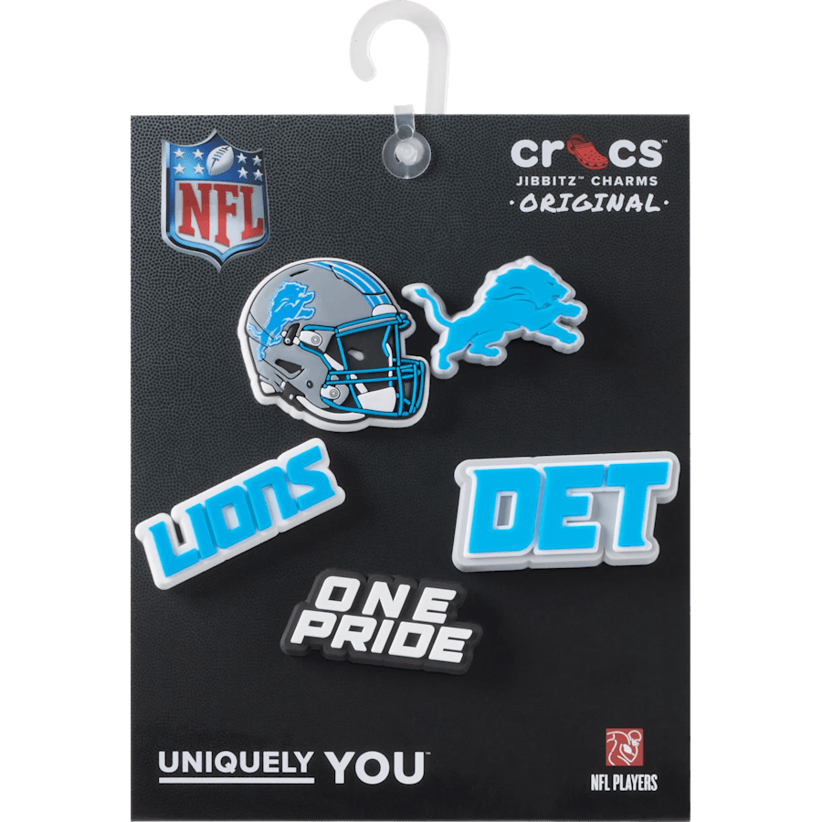 Women|Men|Jibbitz™ Charms NFL Detroit Lions 5 Pack Jibbitz Shoe Charm | Crocs Sale