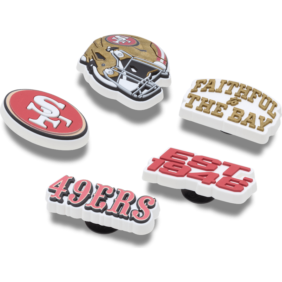 Women|Men|Jibbitz™ Charms NFL San Francisco 49ers 5 Pack Jibbitz Shoe Charm | Crocs Discount
