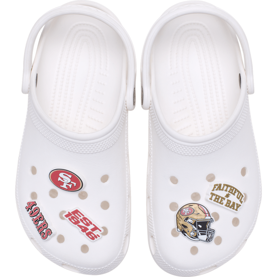 Women|Men|Jibbitz™ Charms NFL San Francisco 49ers 5 Pack Jibbitz Shoe Charm | Crocs Discount