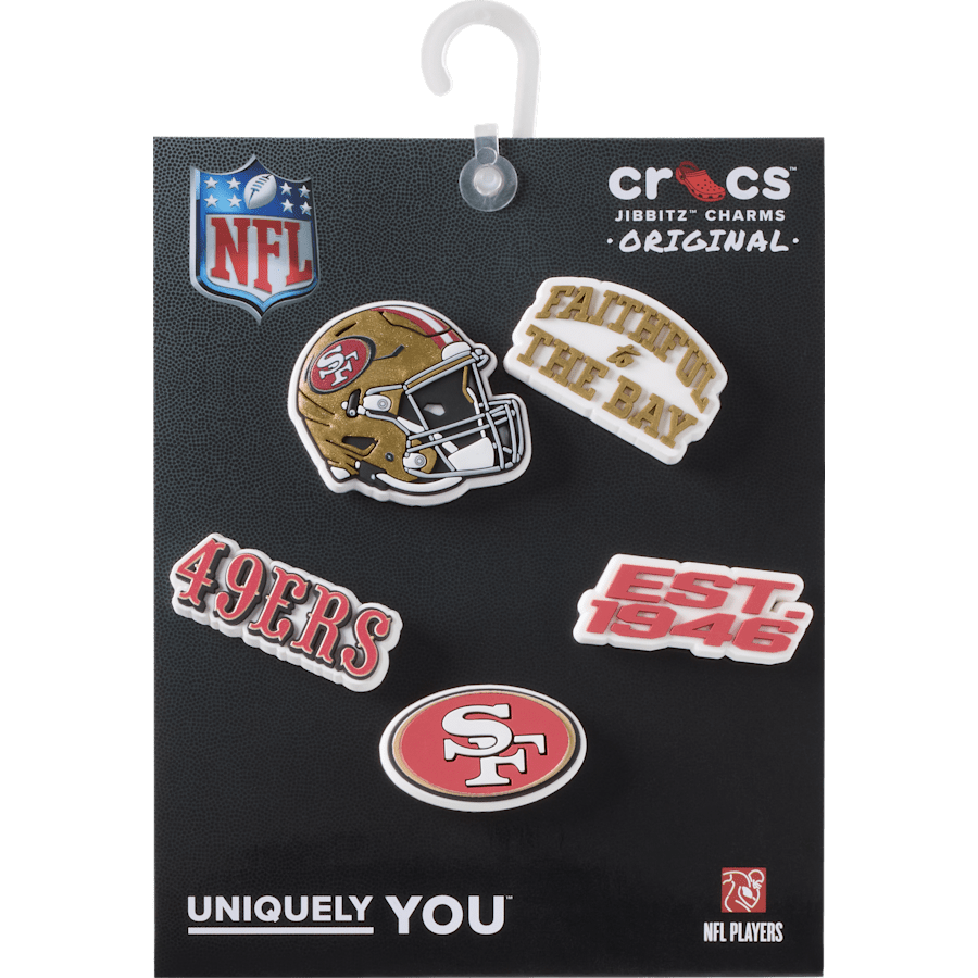 Women|Men|Jibbitz™ Charms NFL San Francisco 49ers 5 Pack Jibbitz Shoe Charm | Crocs Discount