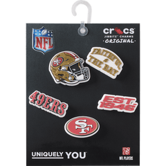 Women|Men|Jibbitz™ Charms NFL San Francisco 49ers 5 Pack Jibbitz Shoe Charm | Crocs Discount