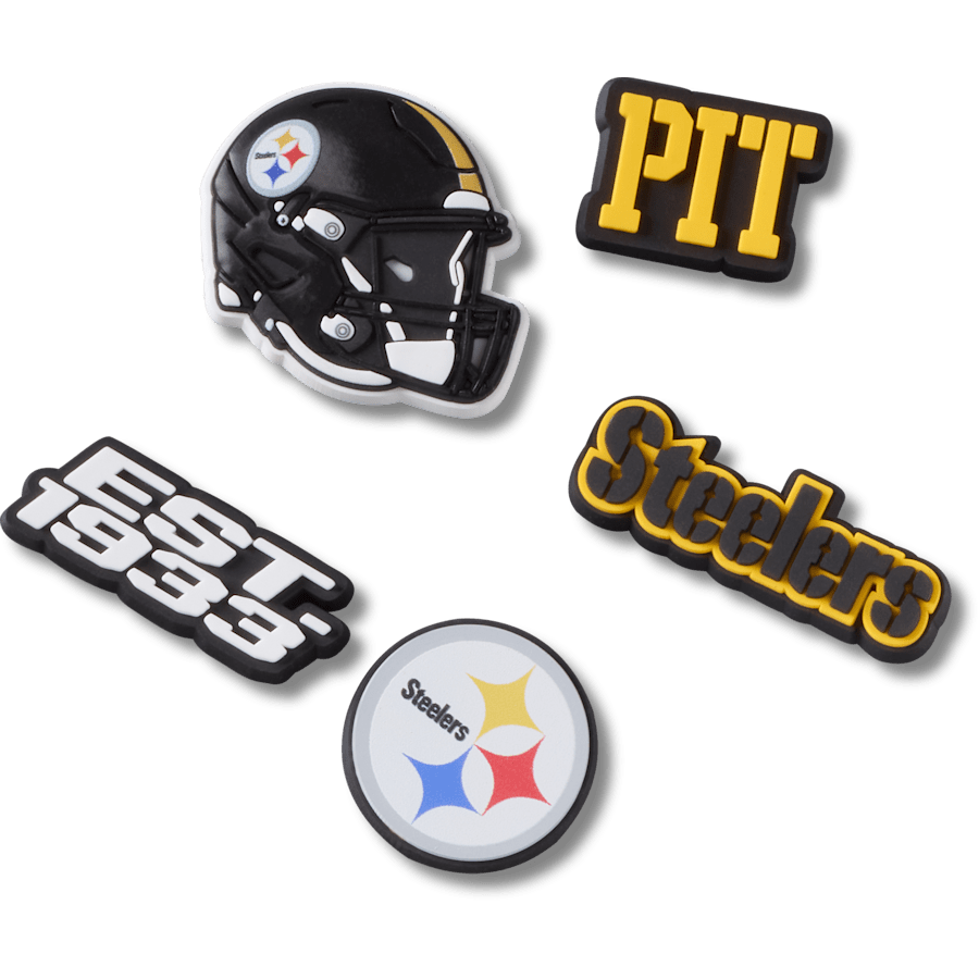 Women|Men|Jibbitz™ Charms NFL Pittsburgh Steelers 5 Pack Jibbitz Shoe Charm | Crocs Near me