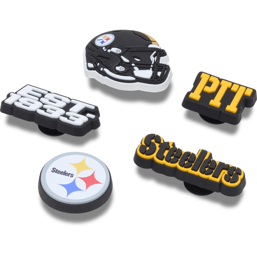 Women|Men|Jibbitz™ Charms NFL Pittsburgh Steelers 5 Pack Jibbitz Shoe Charm | Crocs Near me