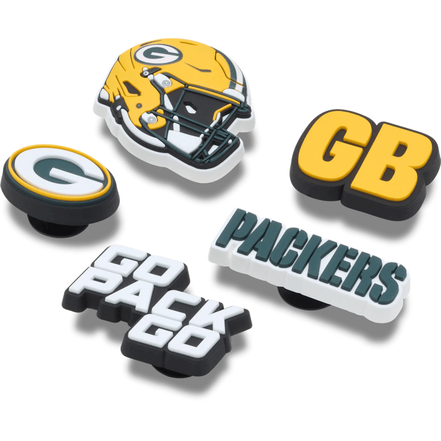 Women|Men|Jibbitz™ Charms NFL Green Bay Packers 5 Pack Jibbitz Shoe Charm | Crocs For sale